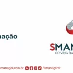 texto à esquerda O que é transformação digital, à direita a logo da SManager e no rodapé suas redes sociais