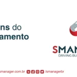 texto à esquerda Vantagens do monitoramento de TI, à direita a logo da SManager e no rodapé suas redes sociais